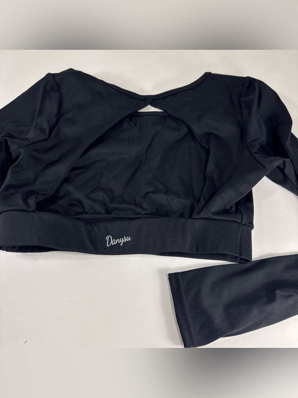 Black Long Sleeve Crop Top - Women's Intimates